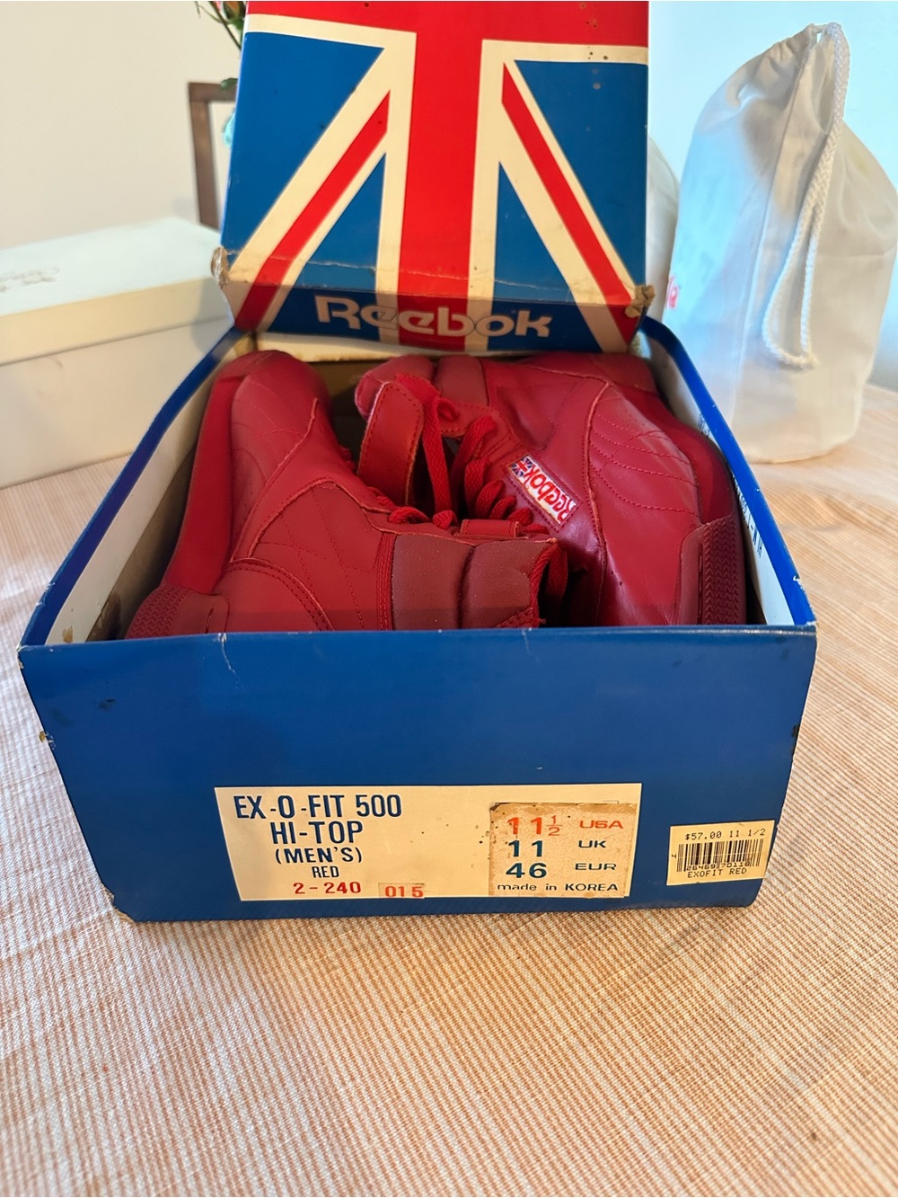 Reebok Red High-Top EX-O-FIT 500 Sneakers - Picture 6 of 6